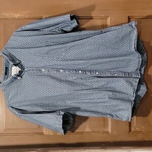 Men's Blue Button-Up Shirt